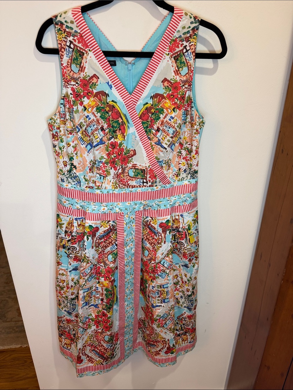 Talbots European Inspired Print V-Neck Midi Dress, 10 So Stunning!!